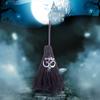 chengzui Mini Witch Broom Pendant with Faux Crystal, Miniature Wicca Altar Broomstick Besoms Car Charm Halloween Witchcraft Decoration view 4