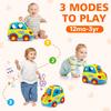 Baby Toys for 1 Year Old Boy Girl Gift Musical Bus Baby Toys 6-12-18 Months Toddler Early Learning Montessori Crawling Toy for 1 2 3 Year Old Boy with Music/Light/Smart Shapes Christmas Birthday Gifts view 2