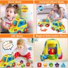 Baby Toys for 1 Year Old Boy Girl Gift Musical Bus Baby Toys 6-12-18 Months Toddler Early Learning Montessori Crawling Toy for 1 2 3 Year Old Boy with Music/Light/Smart Shapes Christmas Birthday Gifts view 4
