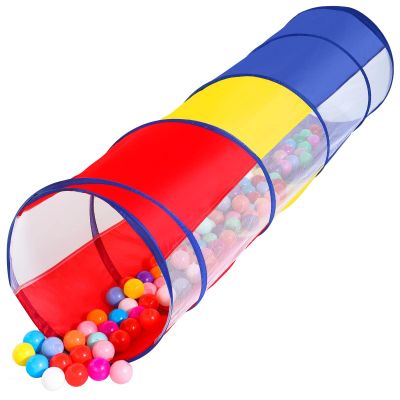 Kids Play Tunnel Tent for Toddlers, Colorful Pop Up Crawl Tunnel Toy for Baby or Pet with Breathable Mesh, Collapsible Gift for Boy and Girl Play Tunnel Indoor and Outdoor Game