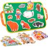 CHEFAN 4 Pack Felt Board Story Set, The Mitten, The Little Red Riding Hood, Gingerbread Man, Ugly Duckling, Precut Felt/Flannel Figure Pieces Teaching Wall for Preschool Activity Early Storytelling view 1