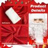 aisacsop 9PCS Santa Costume for Kids Santa Costume Santa Claus Costumes for Kids, Boys Santa Costumes for Christmas Party (L, Red) view 3