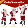 aisacsop 9PCS Santa Costume for Kids Santa Costume Santa Claus Costumes for Kids, Boys Santa Costumes for Christmas Party (L, Red) view 4