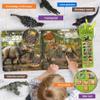 FRUSE Dinosaur Toys for Kids 3-5 - 12Pcs Dinosaur Figures with Interactive Dinosaur Sound Book,Included Realistic Roars,Story,QA,Volume Adjust E-Book Animal Toy for 3 4 5 6 Kids view 2