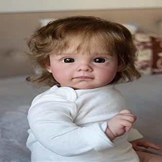 KAWAYII 24Inch Reborn Baby Dolls Girls Realistic Silicone Baby Dolls Pretty Girl Toddler Handmade Weighted Soft Touch Cloth Body Newborn Babies