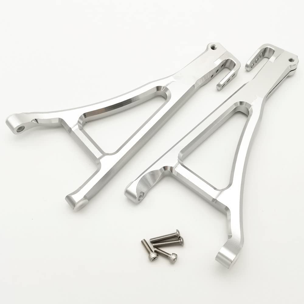 Aluminum Front Lower Suspension Arms L+R Silver for Traxxas 1/10 E-Revo 2.0 VXL 8631 8632