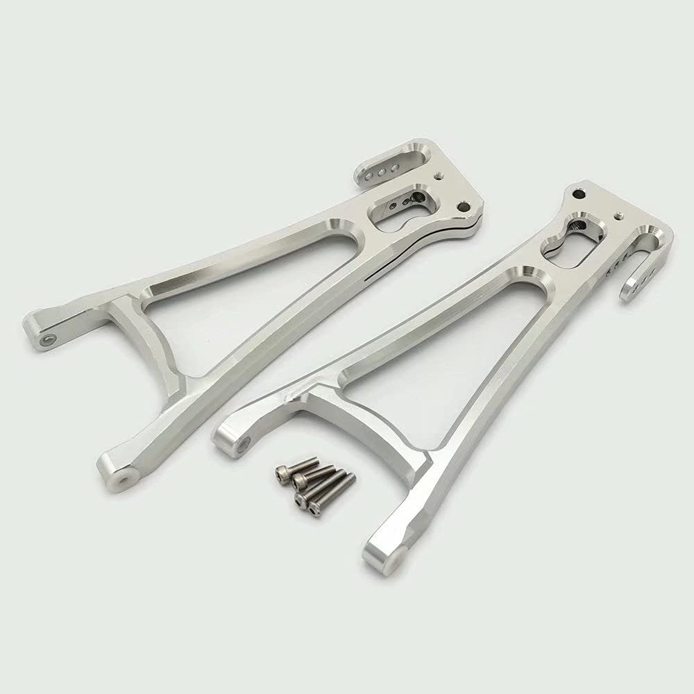 Aluminum Rear Upper Suspension Arms L+R Silver for Traxxas 1/10 E-Revo 2.0 VXL 8633 8634