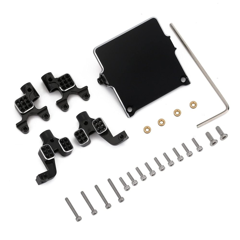 Shock Mounts Receiver Stand for 1/24 RC Crawler Car Axial SCX24 AXI90081 AXI00002 AXI00001 AXI00004 Upgrade Parts - Black