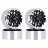 52 * 28mm Beadlock 1.9" Alloy Wheel Rim Hub for 1/10 RC Crawler Axial SCX10 90046 Traxxas TRX4 Redcat Gen8-4Px Black view 1