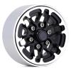 52 * 28mm Beadlock 1.9" Alloy Wheel Rim Hub for 1/10 RC Crawler Axial SCX10 90046 Traxxas TRX4 Redcat Gen8-4Px Black view 2