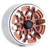 52 * 28mm Beadlock 1.9" Alloy Wheel Rim Hub for 1/10 RC Crawler Axial SCX10 90046 Traxxas TRX4 Redcat Gen8-4Pc Brown view 2