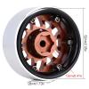 52 * 28mm Beadlock 1.9" Alloy Wheel Rim Hub for 1/10 RC Crawler Axial SCX10 90046 Traxxas TRX4 Redcat Gen8-4Pc Brown view 4