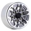 52 * 28mm Beadlock 1.9" Alloy Wheel Rim Hub for 1/10 RC Crawler Axial SCX10 90046 Traxxas TRX4 Redcat Gen8-4Pc Gray view 2