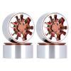 Metal 1.9" Beadlock Wheel Rim 9-Spokes for 1/10 RC Crawler Traxxas TRX4 Axial SCX10 90046 AXI03007 Redcat Gen8-4Pc Brown view 1