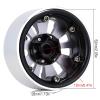 Metal 1.9" Beadlock Alloy Wheel Rim 9-Spokes for 1/10 RC Crawler Traxxas TRX4 Axial SCX10 90046 AXI03007 Redcat Gen8-4Pc Gray view 4