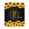 Artsadd Custom Blanket for Baby Girls with Name Personalized Blankets with Sunflower for Room Decor Fuzzy and Soft Throw Blanket Birthday Gifts for Kids Adults 50"x60" view 1