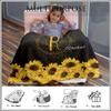 Artsadd Custom Blanket for Baby Girls with Name Personalized Blankets with Sunflower for Room Decor Fuzzy and Soft Throw Blanket Birthday Gifts for Kids Adults 50"x60" view 4