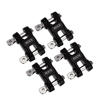 Metal ROCK Bumper D-ring Tow Hook for 1/10 RC Crawler Car Traxxas TRX-4 Axial SCX10 90046 Redcat GEN8-4Pc Black