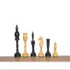 3.7" Artistic English Series Chess Pieces Only | Hand Carved Vintage Chess Set in Ebony Wood | Luxury Chess Pieces | Taj Chess Store view 1