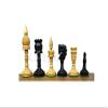 3.7" Artistic English Series Chess Pieces Only | Hand Carved Vintage Chess Set in Ebony Wood | Luxury Chess Pieces | Taj Chess Store view 4