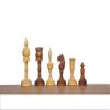 Artistic English Series Chess Pieces Only | Hand Carved Vintage Chess Set in Golden Rosewood | Unique Chess Pieces | Taj Chess Store view 1