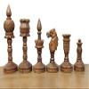 Artistic English Series Chess Pieces Only | Hand Carved Vintage Chess Set in Golden Rosewood | Unique Chess Pieces | Taj Chess Store view 2