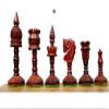 3.7" Artistic English Series Chess Pieces Only | Hand Carved Vintage Chess Set in Bud Rosewood Wood | Luxury Chess Pieces | Taj Chess Store view 3