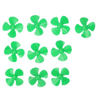 10Pcs RC Model Boat Propeller, 3.1in Outer Diameter 0.08in Inner Hole XR149 Plastic DIY Rotating Toy(Green)