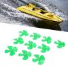 10Pcs RC Model Boat Propeller, 3.1in Outer Diameter 0.08in Inner Hole XR149 Plastic DIY Rotating Toy(Green) view 3