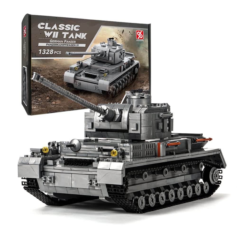 DAHONPA Panzer- Tank Army Building Block(1328 PCS),WW2 Military Historical Collection Model with Soldier Figures,Toys Gifts for Kid and Adult.