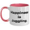 Funny Juggling Two Tone 11oz Mug, Happiness is Juggling, Gifts For Friends, Present From, Cup For Juggling view 1