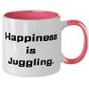 Funny Juggling Two Tone 11oz Mug, Happiness is Juggling, Gifts For Friends, Present From, Cup For Juggling view 2