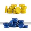Set of Crokinole disks (12 Blue, 12 Yellow Plus 2 spares) view 1
