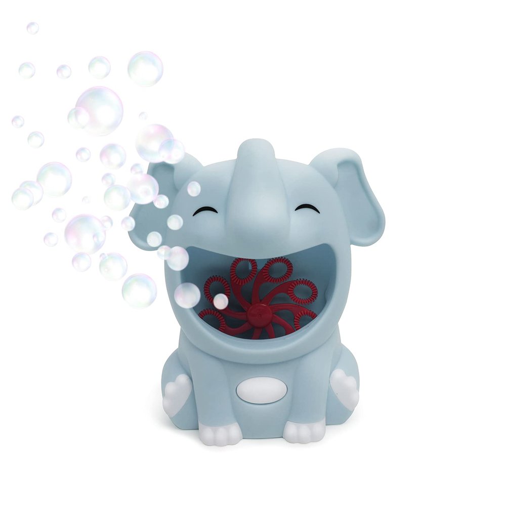 Good Banana Elephant Bubble Maker - Cordless Bubble Blower for Kids, Classrooms, with Bubble Solution Included