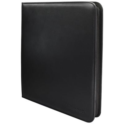 Ultra PRO - Vivid 12-Pocket Zippered PRO-Binder (Black) - Protect and Store your Valuable Gaming cards, Sports cards or Collectible Cards, Store and Protect Up to 480 Cards