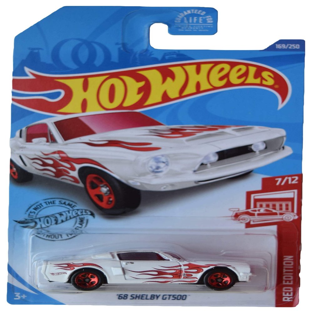 Hot Wheels '68 Shelby GT500, [White] 169/250 Red Edition 7/12