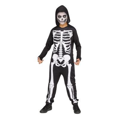 Boys Skele Jumpsuit Child Halloween Costume size Large 12-14