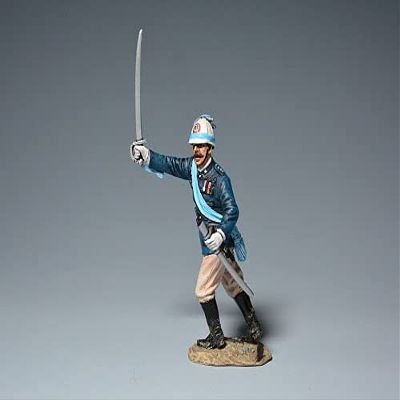 Team Miniatures Chinese Boxer Rebellion PGIT6008-A Italian Bersaglieri Officer Leading Charge 1:30 Scale Pewter