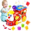 Baby Toys for 1 Year Old Boy Girl Gift Musical Train Baby Toys 6-12 12-18 Months,Early Educational Learning Montessori Kids Toys with Blocks/Light Toddler Christmas Birthday Gifts for 1 2 3 Year Old view 1