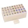 GBPOY Mahjong High-Grade Jade White Crystal Mahjong, 144 Engraved Tiles, Wooden Box, Ages 6+ view 2
