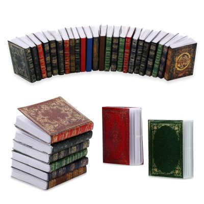 Molain Miniatures Dollhouse Books - 24 Pcs 1:12 Scale Mini Accessories Model Decoration for Boys and Girls Play Entertainment Supplies