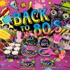 Chengu 176 Pcs 80s Party Decorations - 80s 90s Theme Birthday Party Supplies with Back to the 80's Backdrop Banner Funky Table Cover Tableware Balloons Set for Birthday Hip Pop Cake Toppers view 3