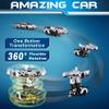 FDJ Remote Control Car - Transform Toys Car Robot, One Button Deformation to Robot with Flashing Light, 2.4Ghz 1:18 Scale Transforming Police Car Kids Toys with 360 Degree Rotating, Girls Boys Toys view 2