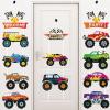 Containlol 13 Pcs Monster Car Truck Birthday Party Supplies Funny Cars Party Decorations Truck Sign Cardboard Cutouts for Birthday Supplies DIY Decorations view 1