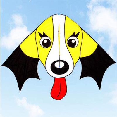 Kites for Kids Kites for The Beach Kites 160X85cm Yellow Animal Large Ears Dog Kite Ripstop Nylon Lovely Puppy Kite with Handle Line100m/300M LSDRALOBBEB 929(Color:100m;Size:1.6 * 1.1M)