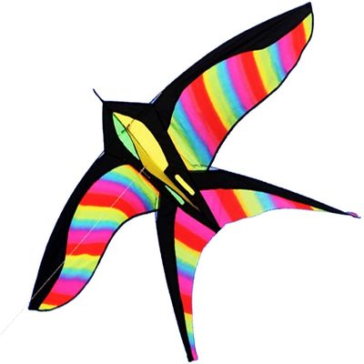 Kites for Kids Kites for The Beach Color Nylon Toy Rainbow Swallow Kite/Bird Kites with Line 100M/260M Child Adult Sport Kite LSDRALOBBEB 929(Color:Color 100m Line)