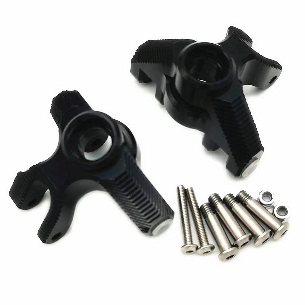 Aluminum Front Knuckle Arm Spindle Set Black for LOSI 1/8 LMT Solid AXLE 4WD LOS244004 LOS244005