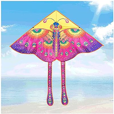 Kites for Kids Kites for The Beach Butterfly Kite with Tail for Kids &Amp; Adults,Huge Kite with 5 Specifications of Kite String,Perfect for Outdoor Games/Activitie-Pink LSDRALOBBEB 929(Color:700M)