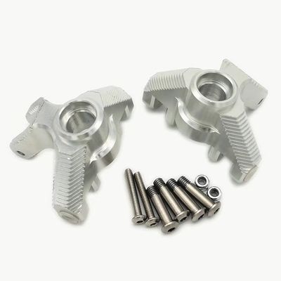 Aluminum Front Knuckle Arm Spindle Set Silver for LOSI 1/8 LMT Solid AXLE 4WD LOS244004 LOS244005