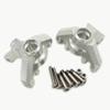 Aluminum Front Knuckle Arm Spindle Set Silver for LOSI 1/8 LMT Solid AXLE 4WD LOS244004 LOS244005 view 1